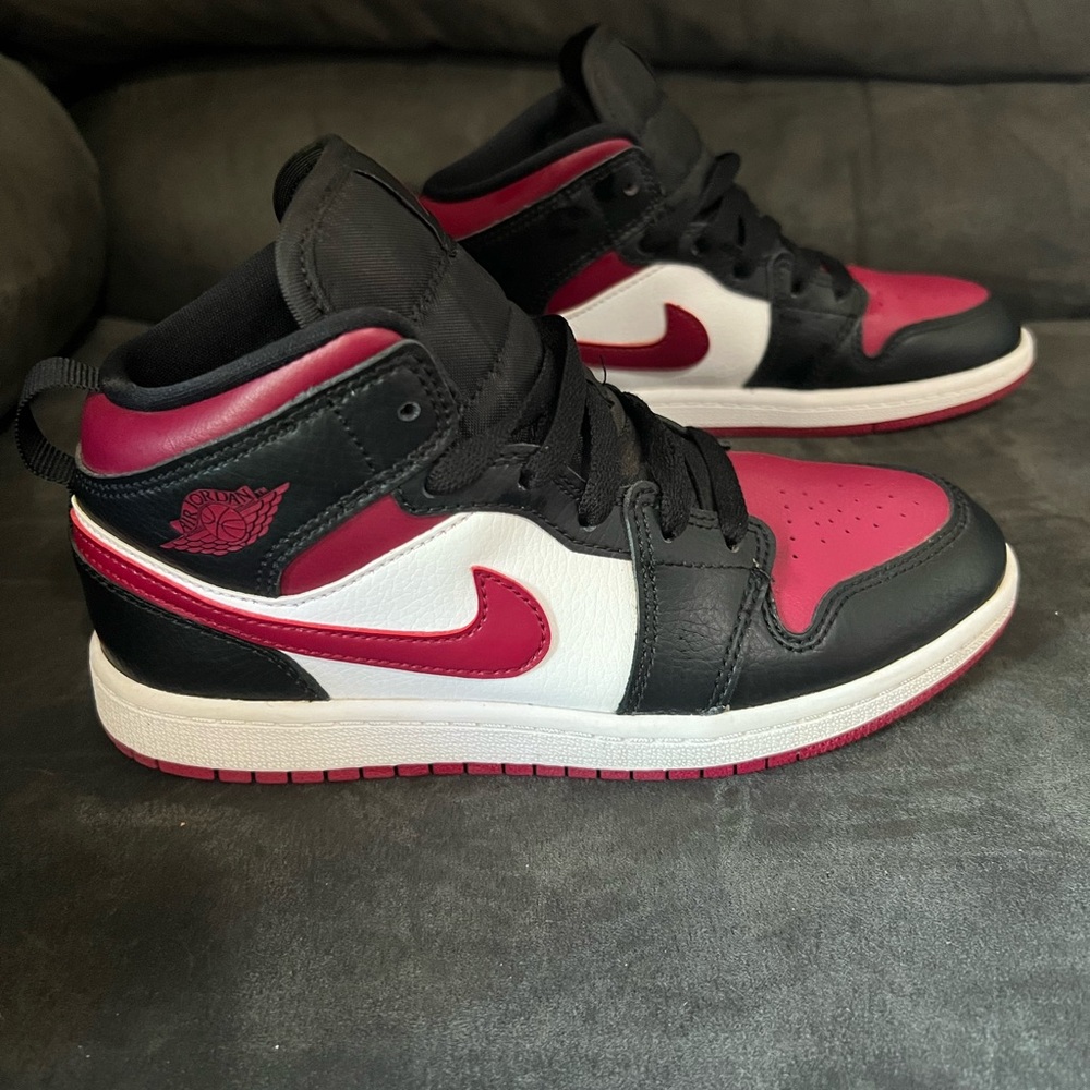 Nike Jordan 1 Black, Red, and White High-Top Sneakers